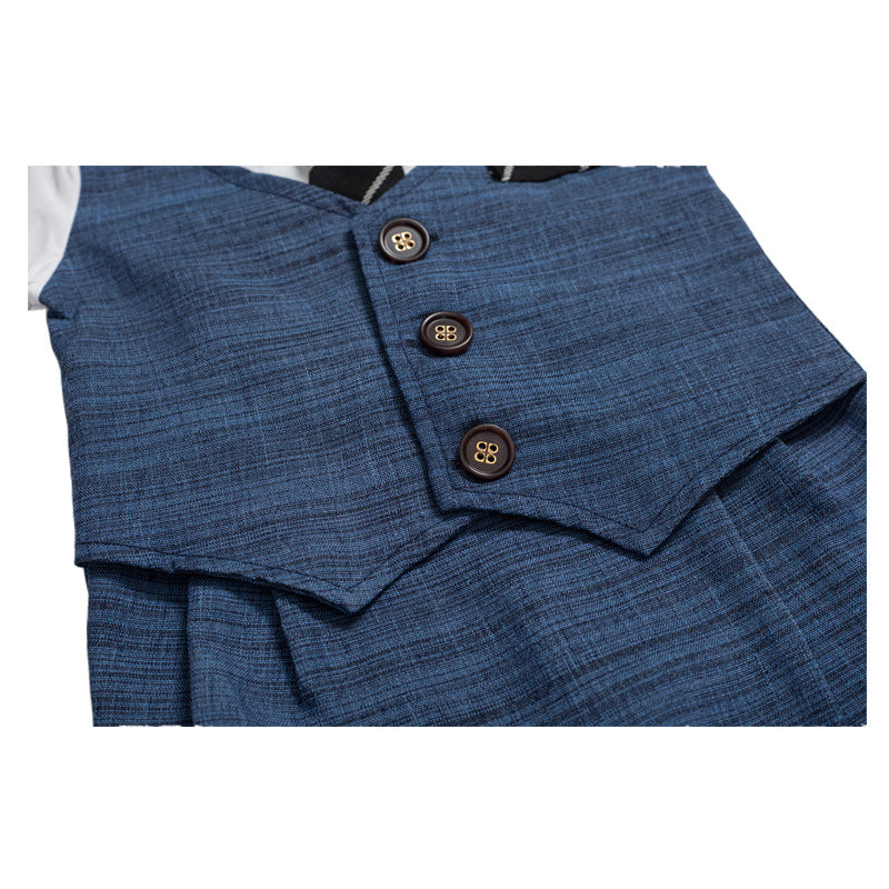 Gentleman Charm Summer New Baby Boy Jumpsuit for Stylish Children's Clothing