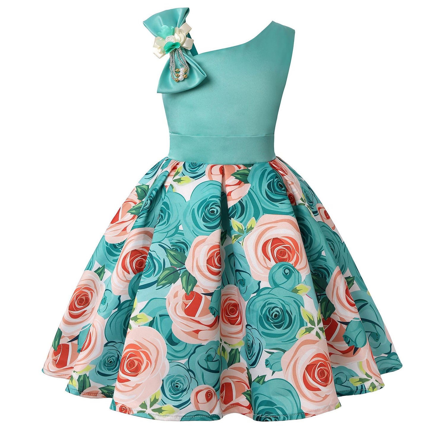 Enchanting Princess Attire Girls Digital Print Dresses for a Magical Look