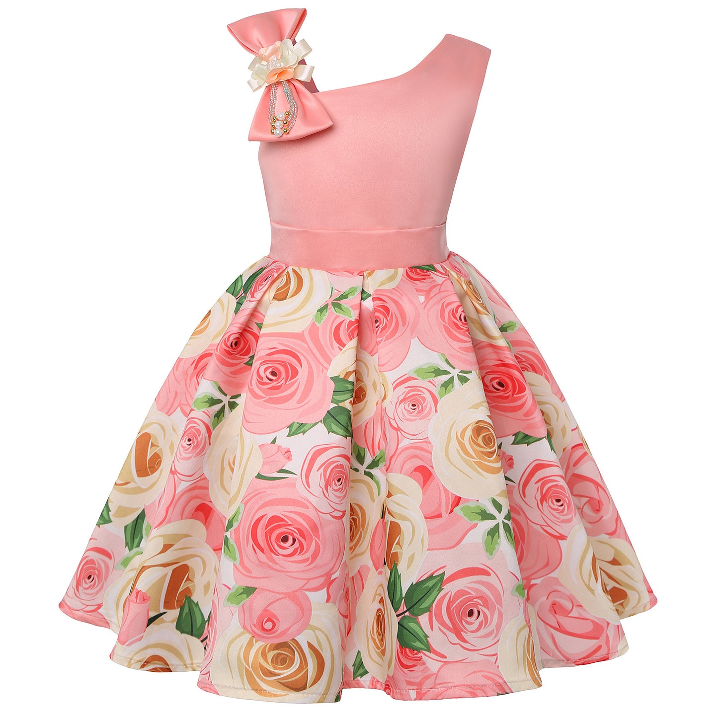 Enchanting Princess Attire Girls Digital Print Dresses for a Magical Look