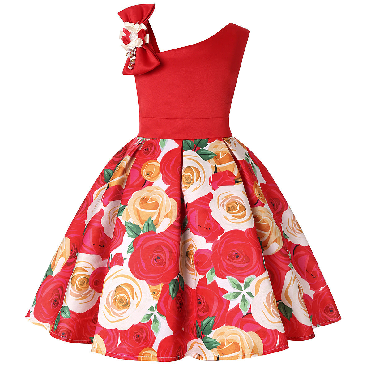 Enchanting Princess Attire Girls Digital Print Dresses for a Magical Look