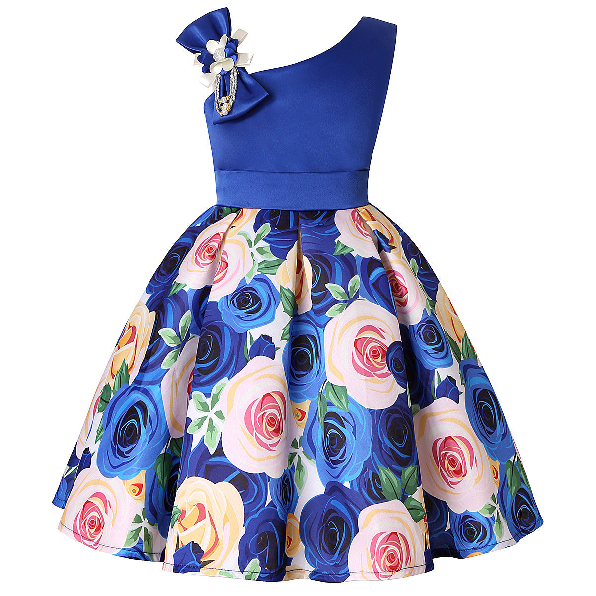 Enchanting Princess Attire Girls Digital Print Dresses for a Magical Look