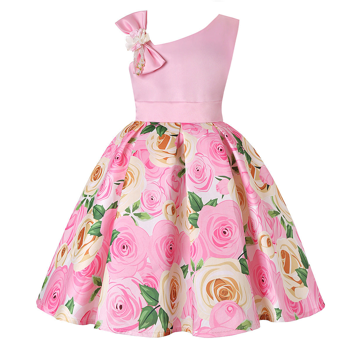 Enchanting Princess Attire Girls Digital Print Dresses for a Magical Look