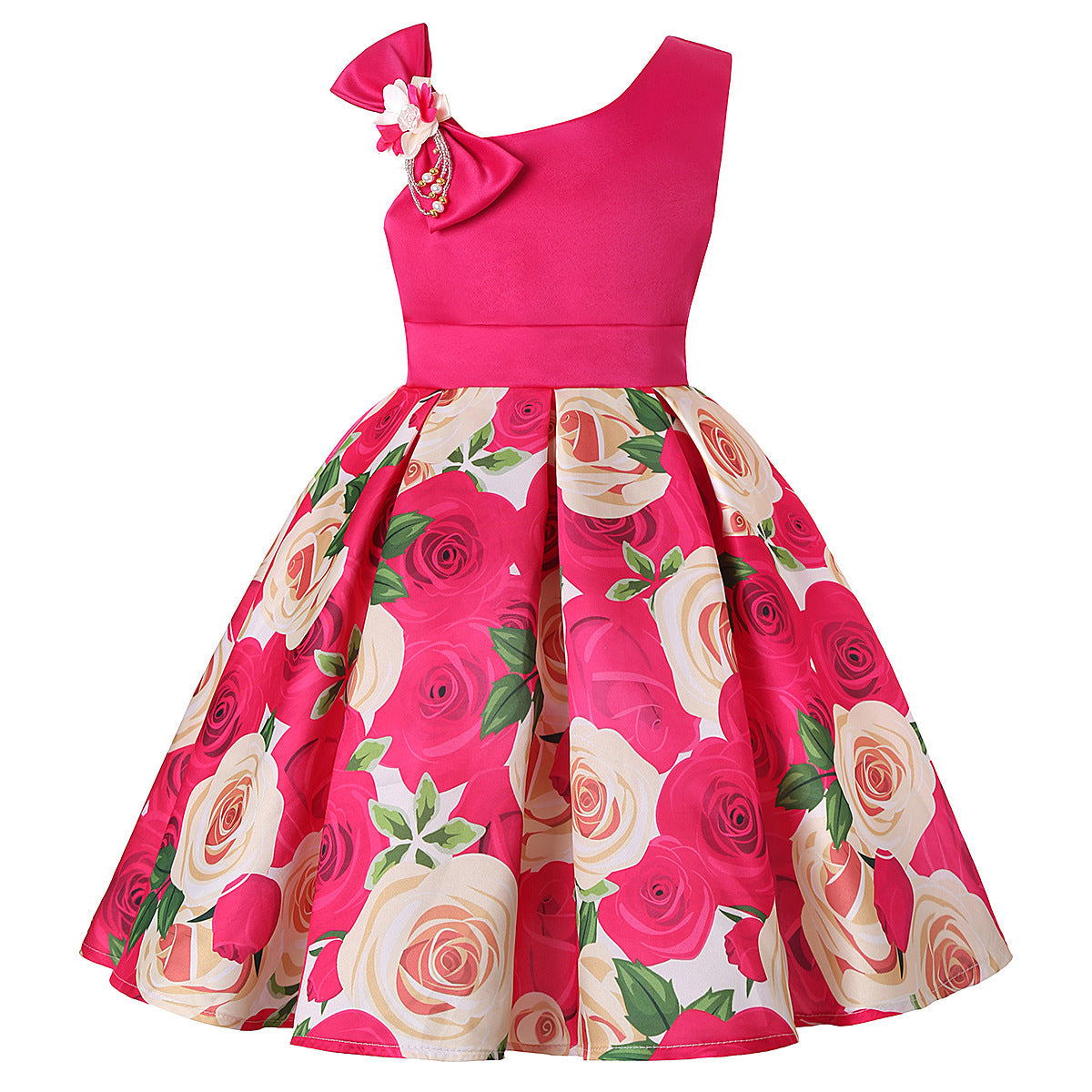 Enchanting Princess Attire Girls Digital Print Dresses for a Magical Look