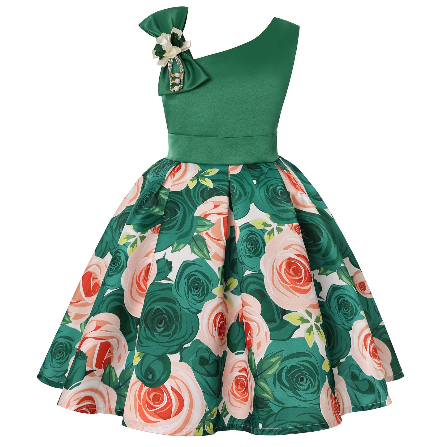 Enchanting Princess Attire Girls Digital Print Dresses for a Magical Look