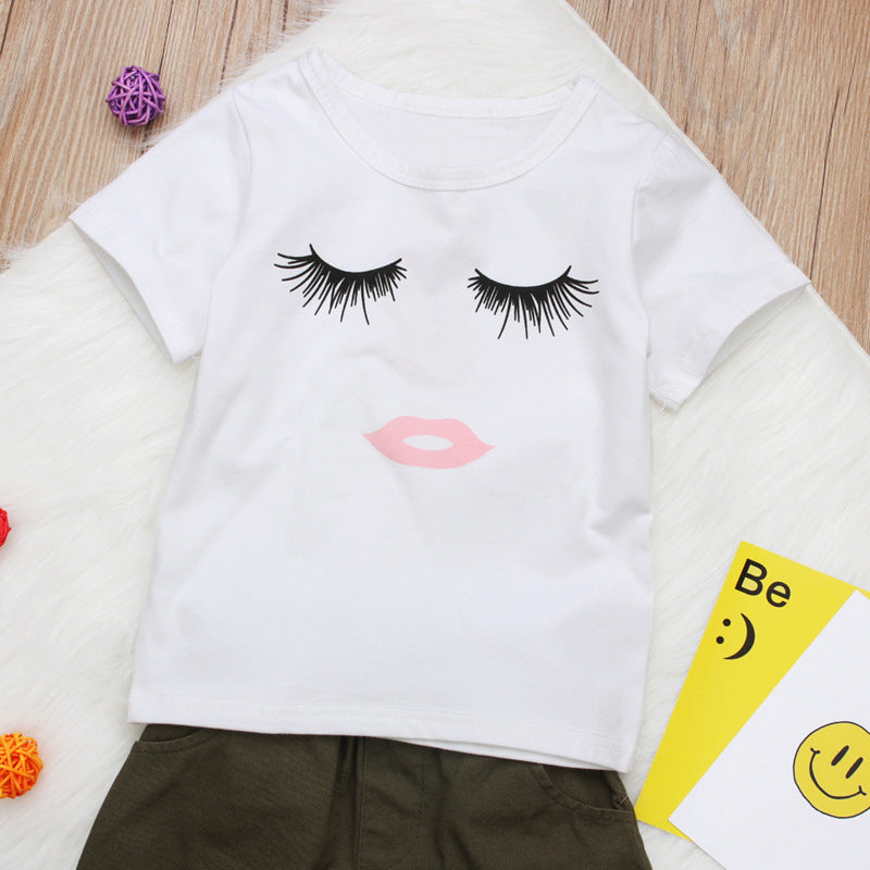 Trendy Comfort Pudcoco Girl Set 6M 4Y Eyelash Tops T shirt with Pants Leggings Outfits for Stylish Kid Baby Girls