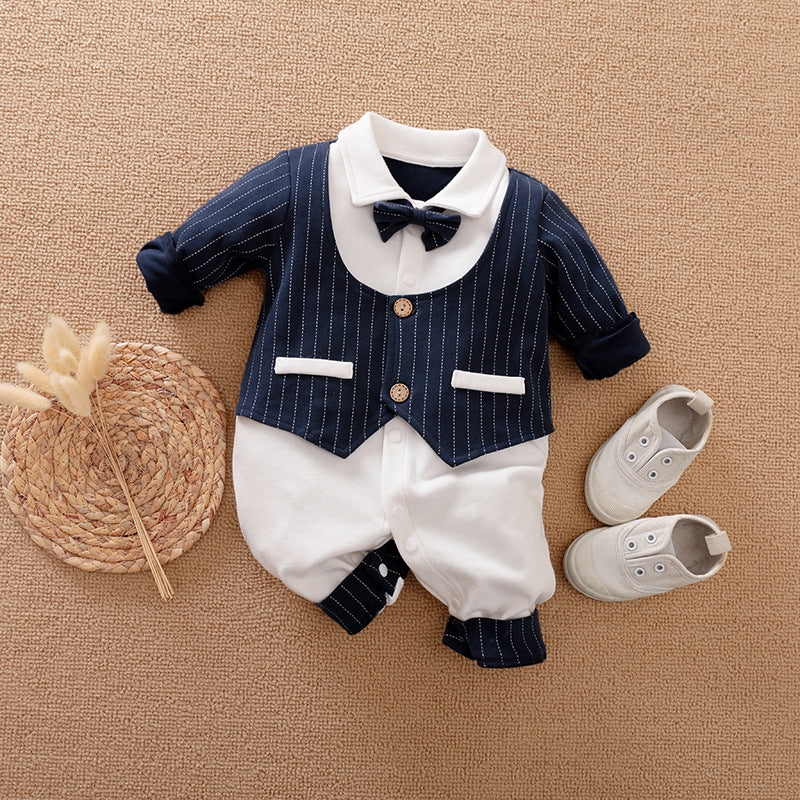 Effortless Elegance Adorable Baby Jumpsuit Romper Ideal for Newborns Seeking Comfort and Style