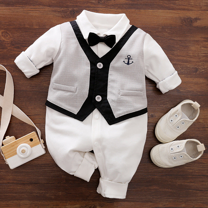 Effortless Elegance Adorable Baby Jumpsuit Romper Ideal for Newborns Seeking Comfort and Style