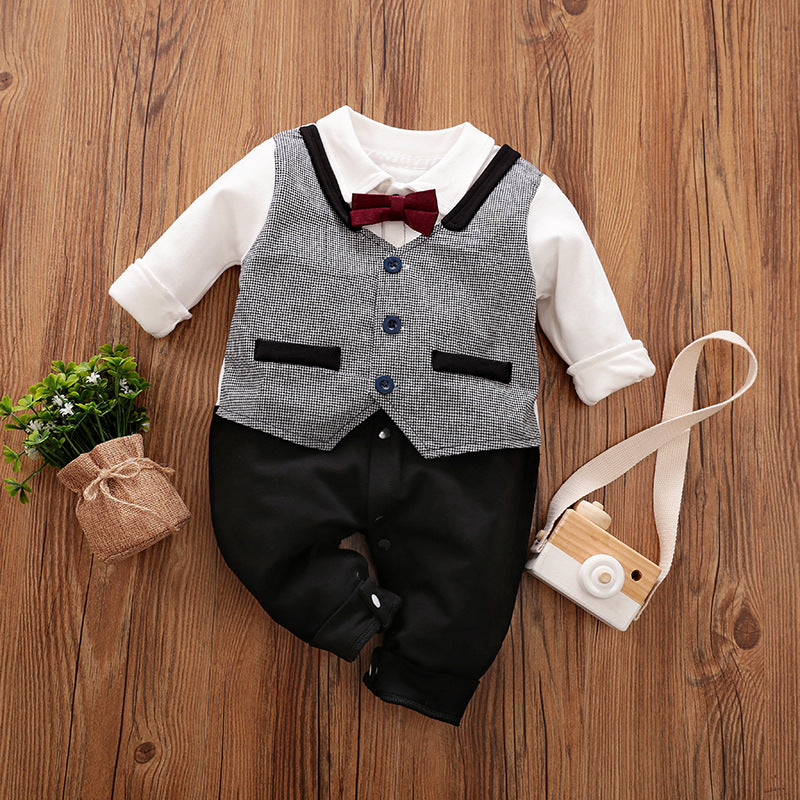 Effortless Elegance Adorable Baby Jumpsuit Romper Ideal for Newborns Seeking Comfort and Style