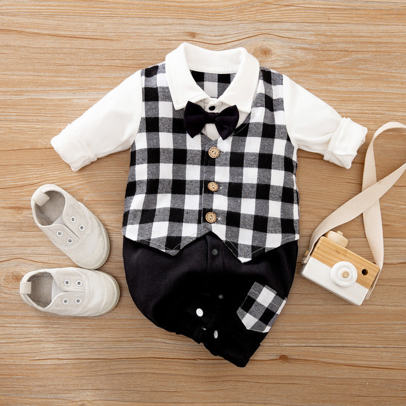 Effortless Elegance Adorable Baby Jumpsuit Romper Ideal for Newborns Seeking Comfort and Style