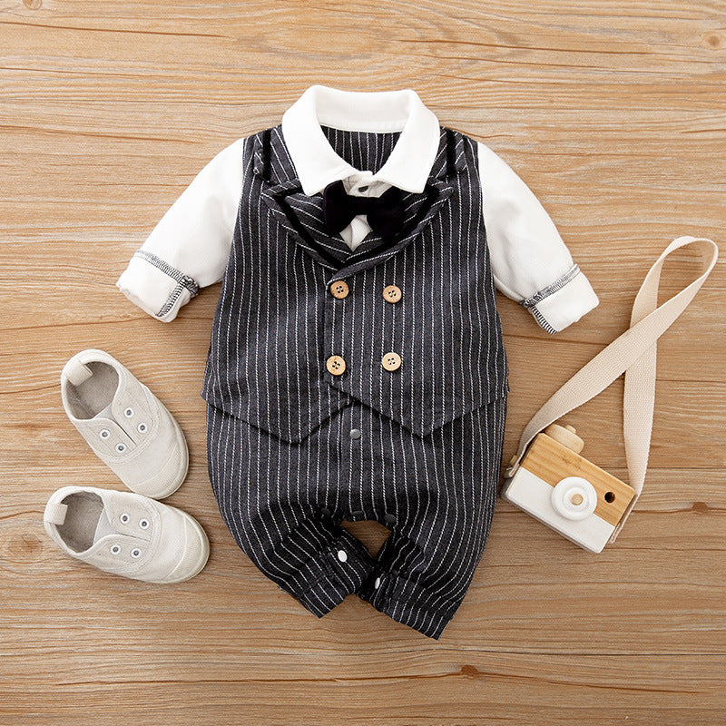 Effortless Elegance Adorable Baby Jumpsuit Romper Ideal for Newborns Seeking Comfort and Style