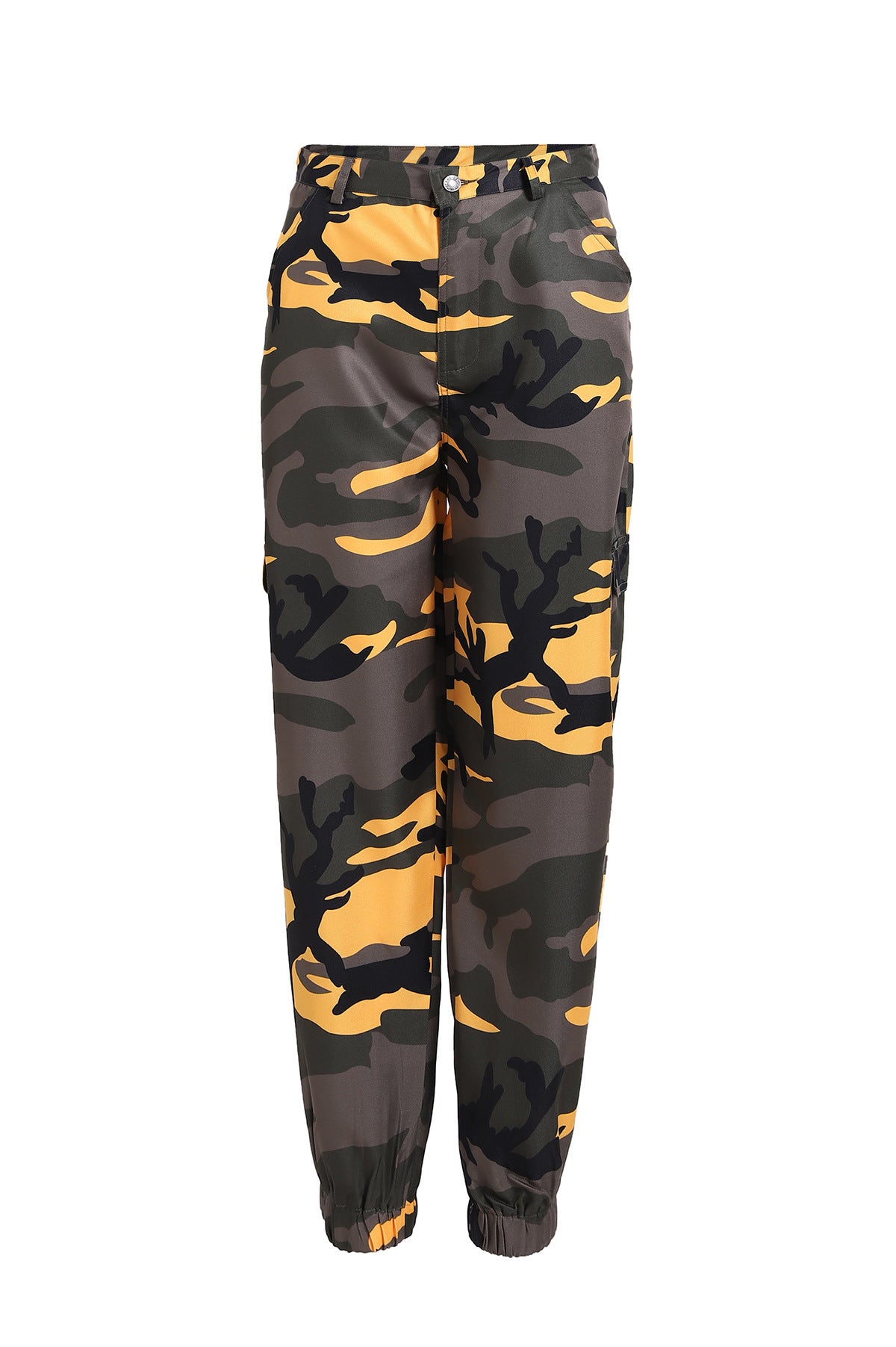 New Camouflage Workwear Denim Casual Pants Harem Pants Baggy Jeans for Women High Waisted