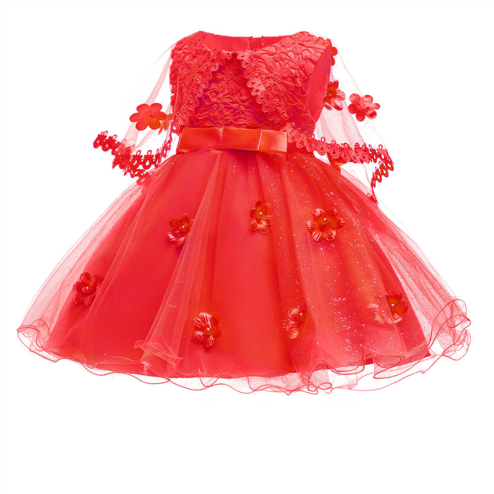 Girls Elegant Wedding Princess Dress Kids Party Formal Dress