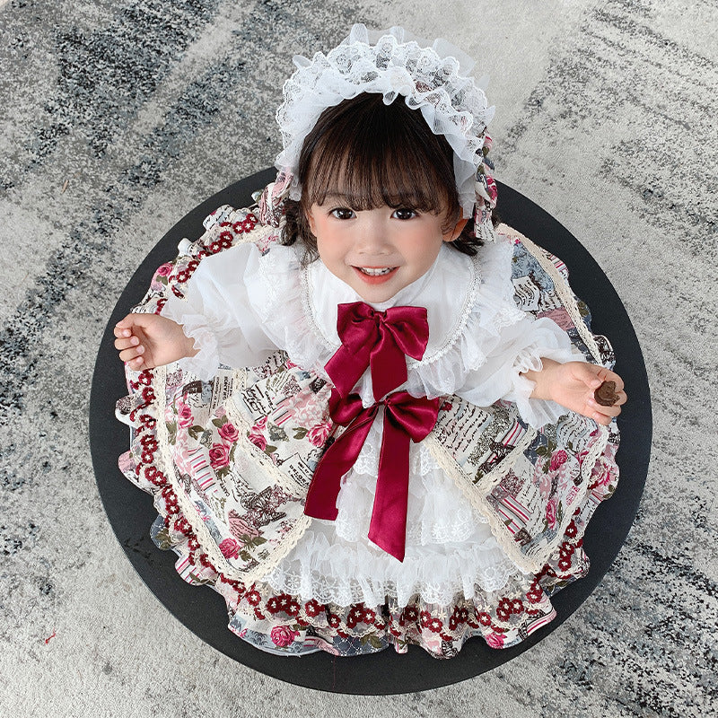 Lovely Lolita Princess Dress for Girls A Charming Autumn Dress for Little Fashionistas