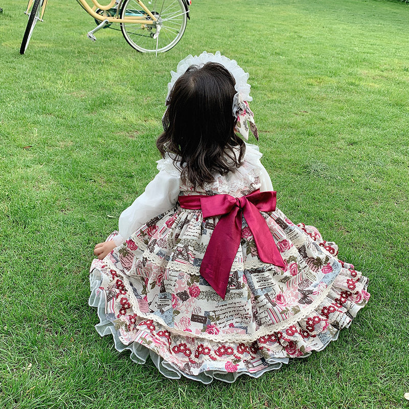 Lovely Lolita Princess Dress for Girls A Charming Autumn Dress for Little Fashionistas