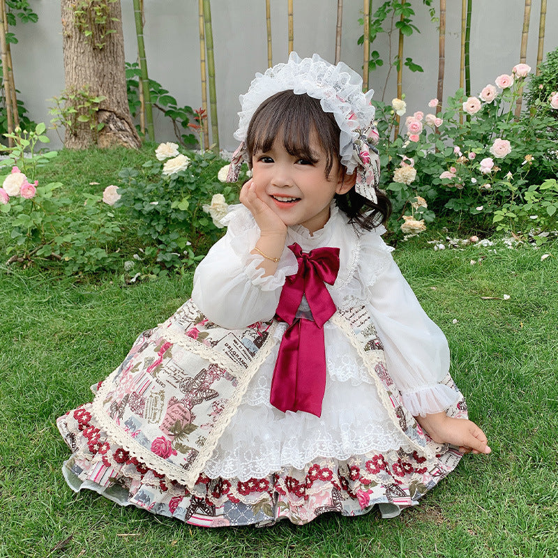 Lovely Lolita Princess Dress for Girls A Charming Autumn Dress for Little Fashionistas