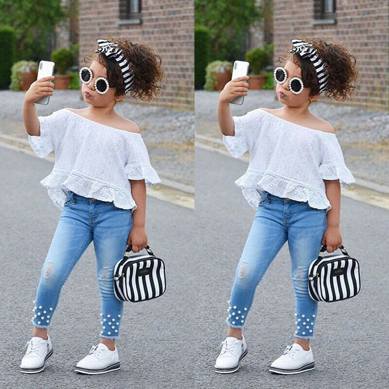 Casual Chic Shirt and Shorts Set for Girls Ideal Kids Clothes for Baby and Children