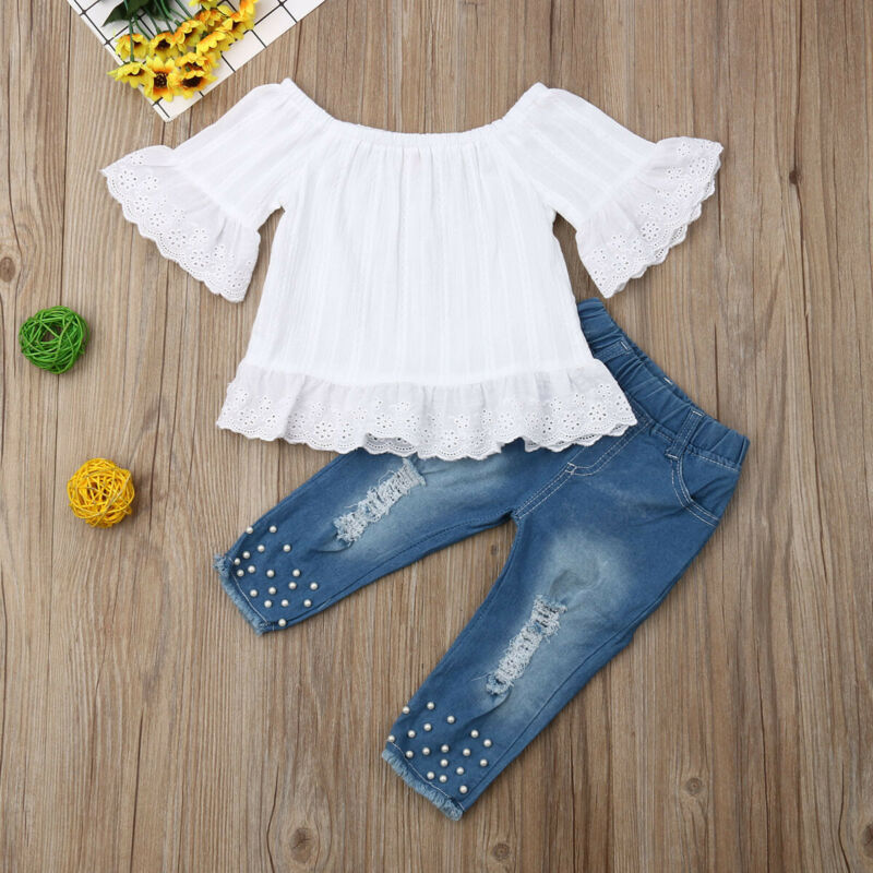 Casual Chic Shirt and Shorts Set for Girls Ideal Kids Clothes for Baby and Children