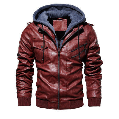 Men's Slim Fit Motorcycle Leather Jacket: Winter Streetwear