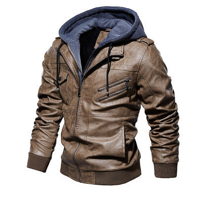 Men's Slim Fit Motorcycle Leather Jacket: Winter Streetwear