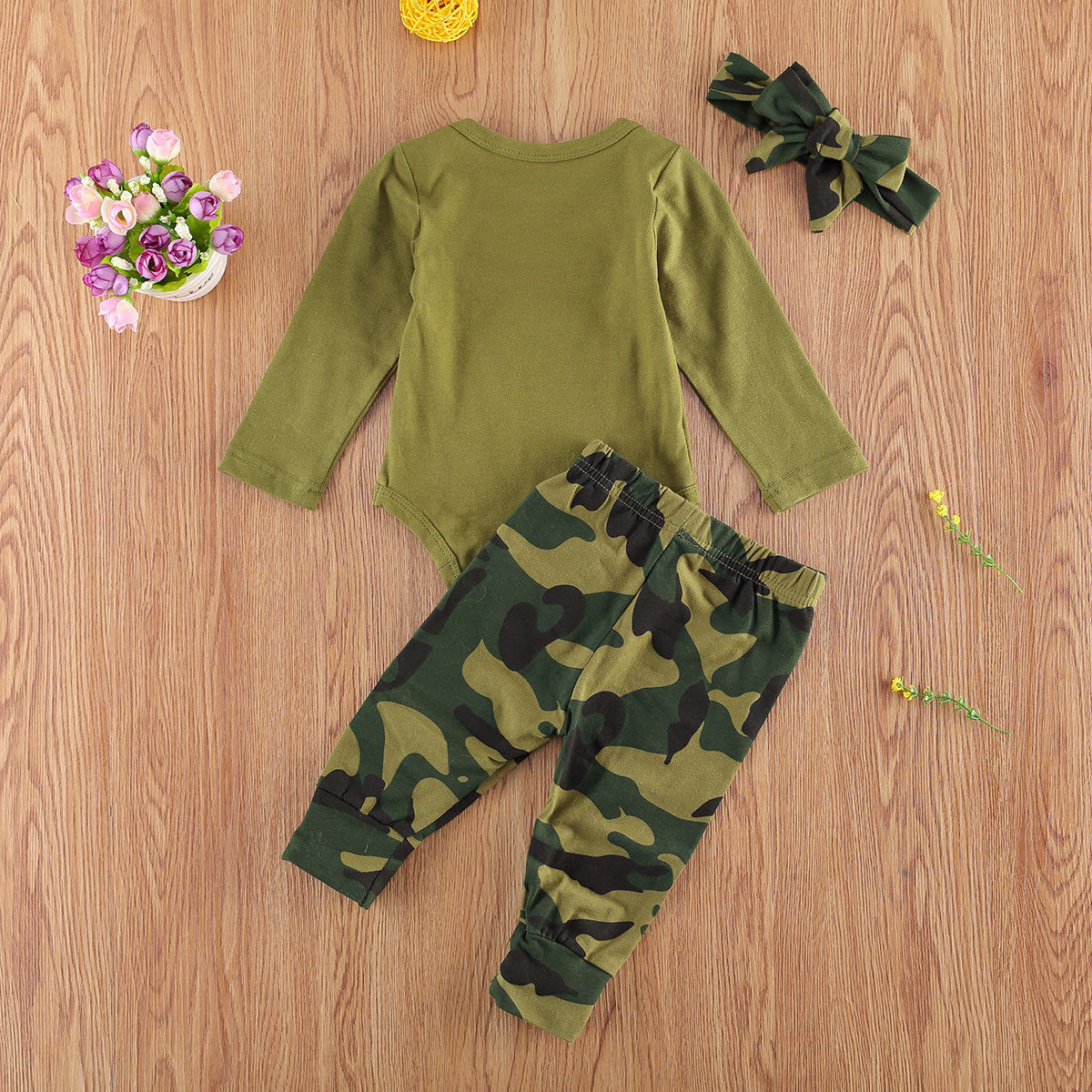 Stylish Set Letter Camouflage Printed Children New Arrival