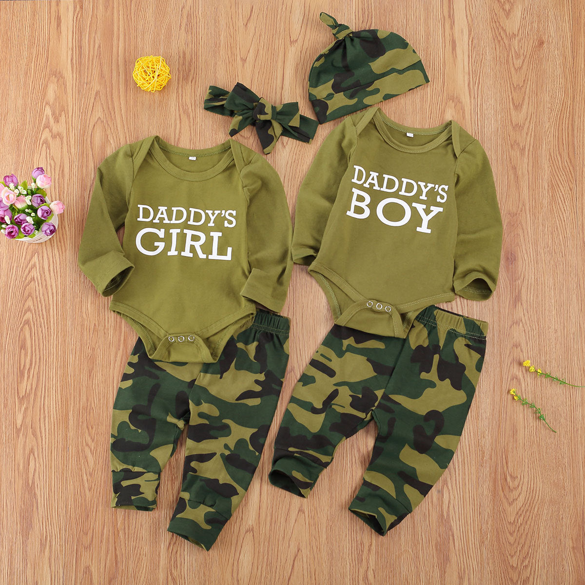 Stylish Set Letter Camouflage Printed Children New Arrival