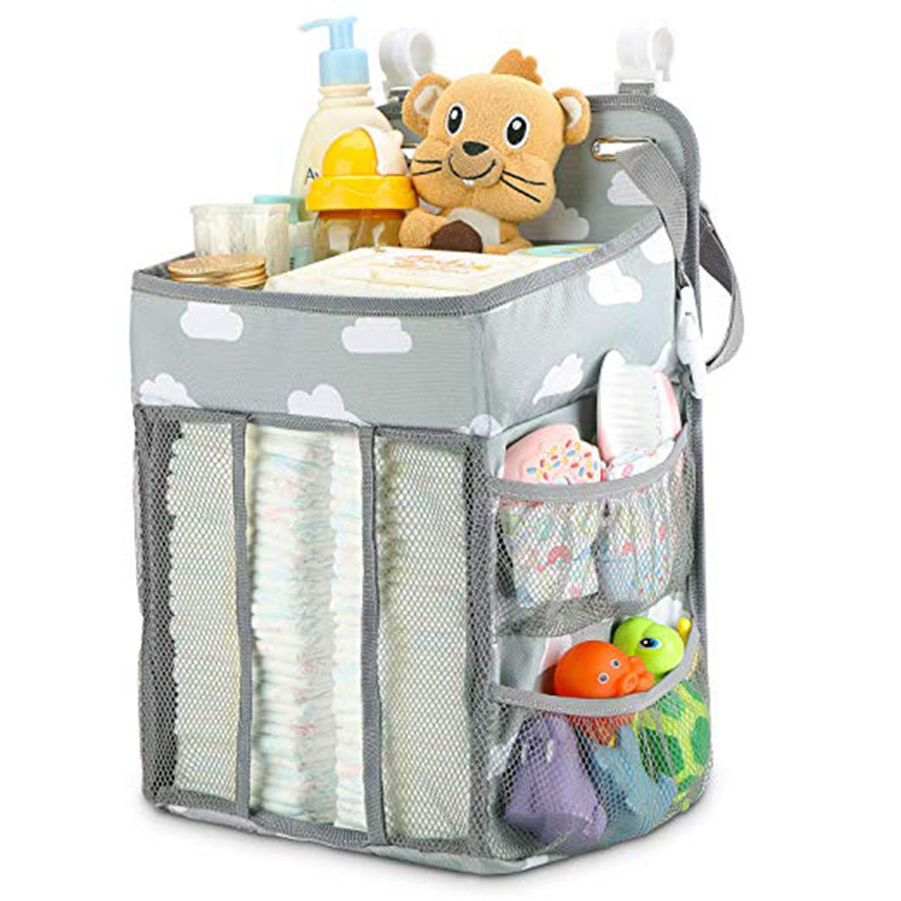 Convenient Nursery Companion Portable Baby Crib Organizer Bed Hanging Bag for Easy Access to Essentials