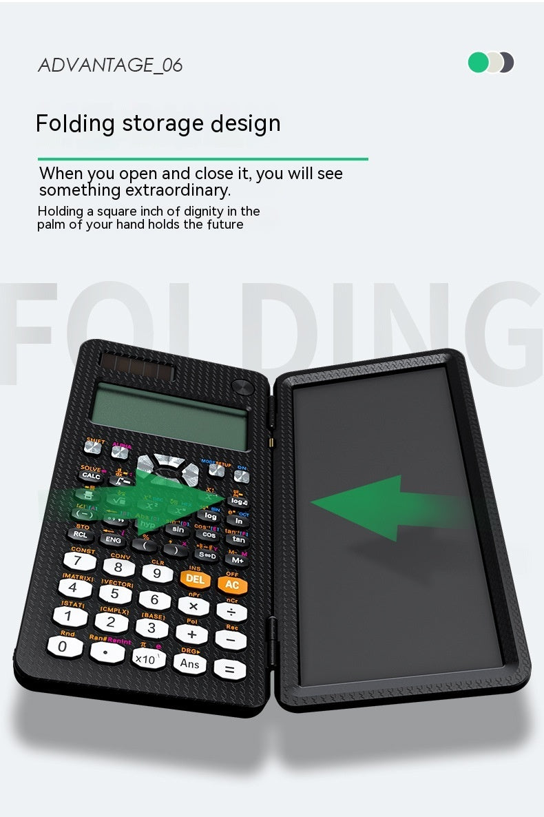 Versatile Innovation 2 in 1 Foldable Scientific Calculator with Handwriting Tablet and Learning Function Ideal for Desk or On the Go Use