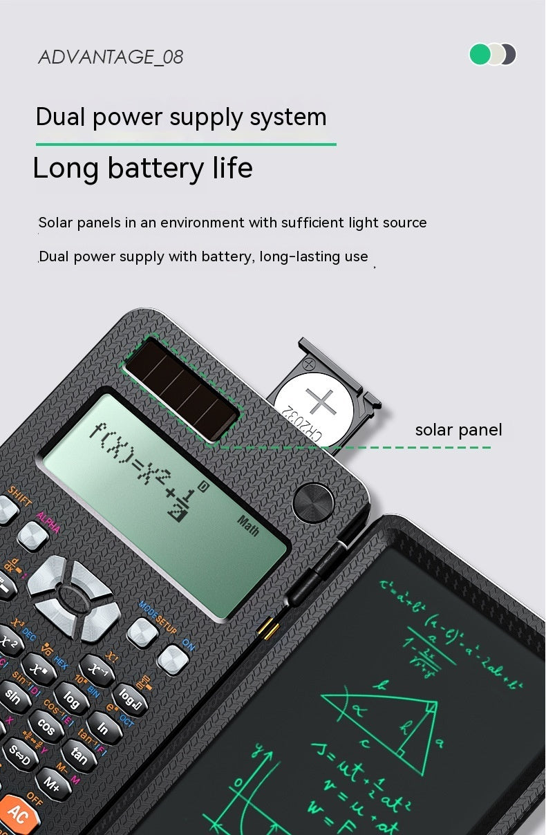 Versatile Innovation 2 in 1 Foldable Scientific Calculator with Handwriting Tablet and Learning Function Ideal for Desk or On the Go Use