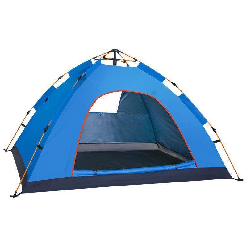 Double Camping Beach Tent Outdoor Thickened Sun Block Rain Proof with One Window and Automatic Setup for Easy Enjoyment