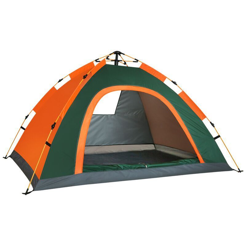 Double Camping Beach Tent Outdoor Thickened Sun Block Rain Proof with One Window and Automatic Setup for Easy Enjoyment