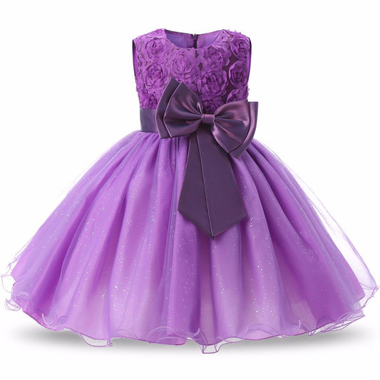 Princess Flower Girl Dress Summer Tutu Wedding Birthday Party Dresses