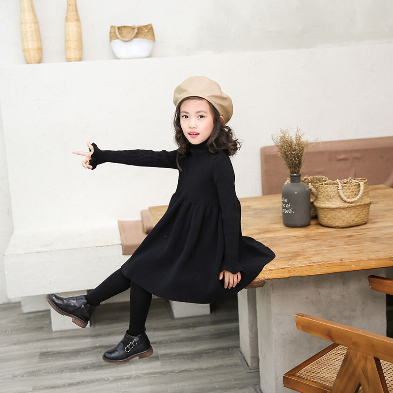 Chic Sophistication Big Kids Knit Dresses for Girls Stylish Comfort for Every Occasion