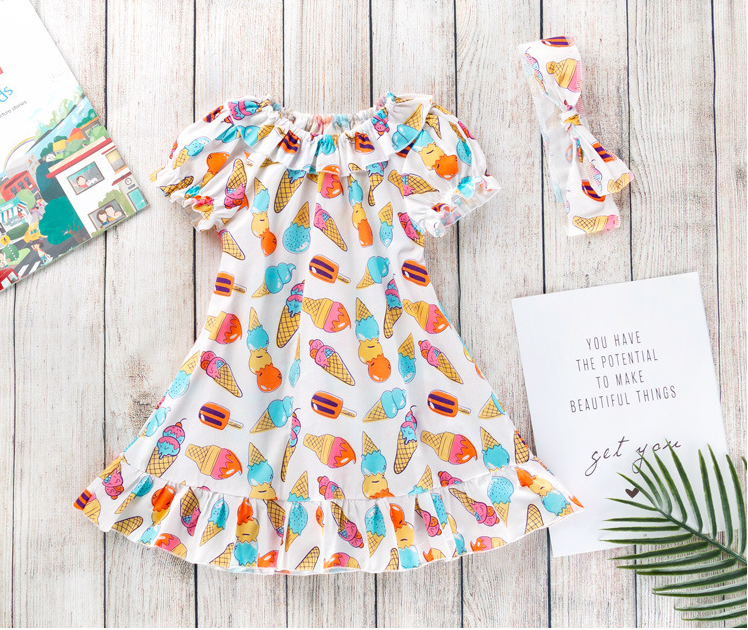 Charming Prints Girls Stylish and Playful Print Dress for Everyday Delight