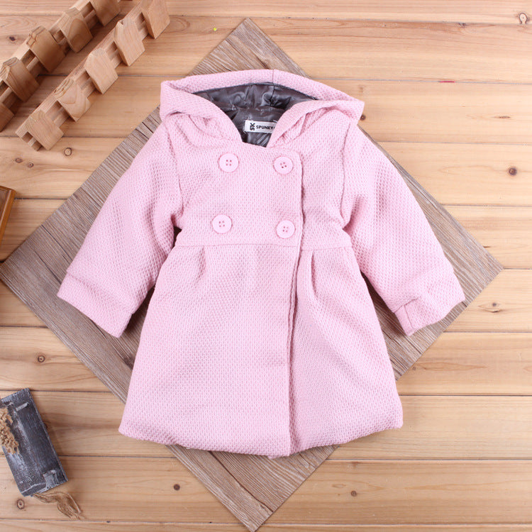 Cozy Chic Kiethleen Winter Coat Korean Style Warm Hooded Jacket in 3 Fashionable Colors for Little Girls