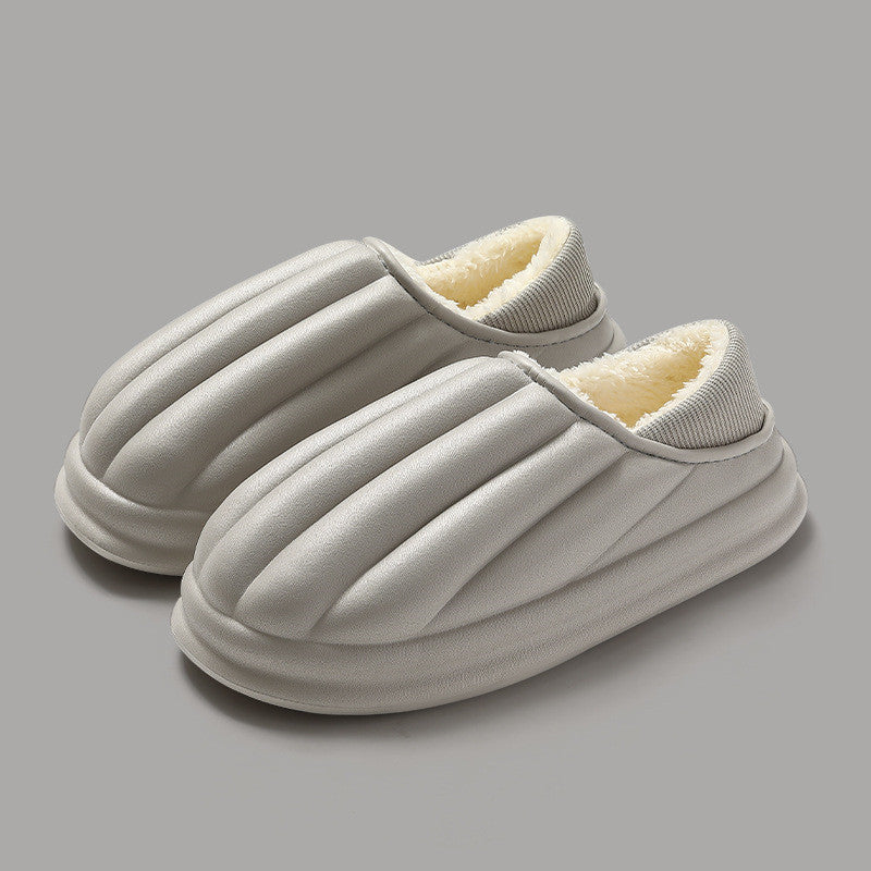 Shell Shape Design Waterproof Plush Slippers for Women