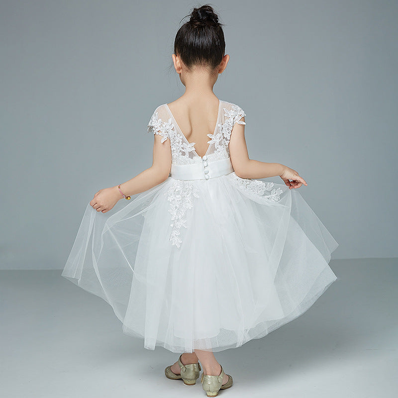 Girls Mesh Birthday Show Tutu Skirt Catwalk Princes Dress