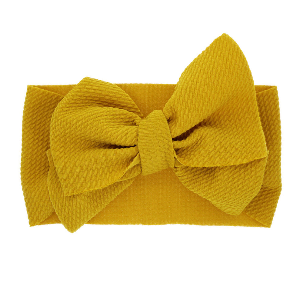 Adorable Elegance Newborn Baby Solid Colored Bow Headband for Timeless Cuteness