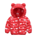 Light and Warm Children Cotton Suit with Thin Ear Down Coat Perfect for Keeping Cozy and Stylish