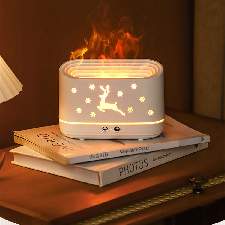 Flame Humidifier with Atmosphere Lamp for Home Decor