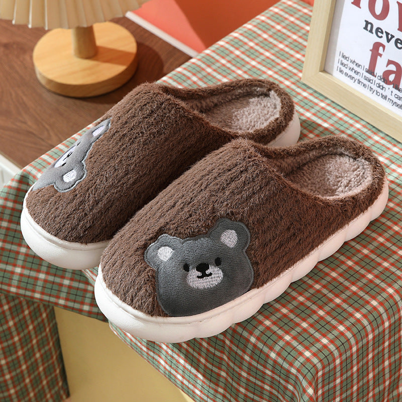 Cozy and Adorable Cute Rabbit Striped Indoor Slippers for Women Warm and Non Slip