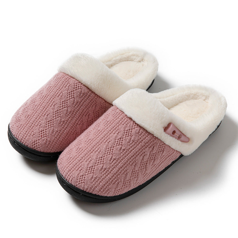 Winter Cotton Slippers: Warm and Non-Slip Home Shoes for Men and Women