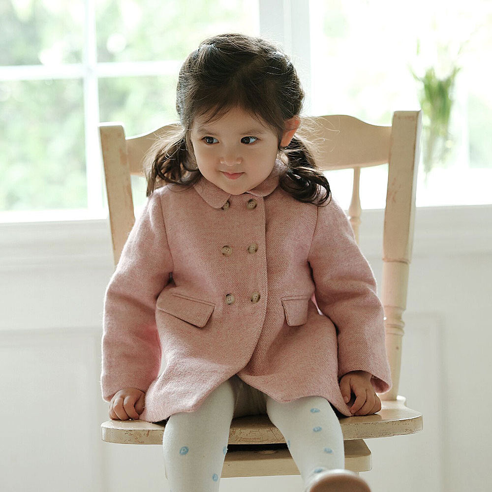 Elevate Their Style Girls High Definition Warm Woolen Coat Perfect for Keeping Cozy and Stylish Through the Chill