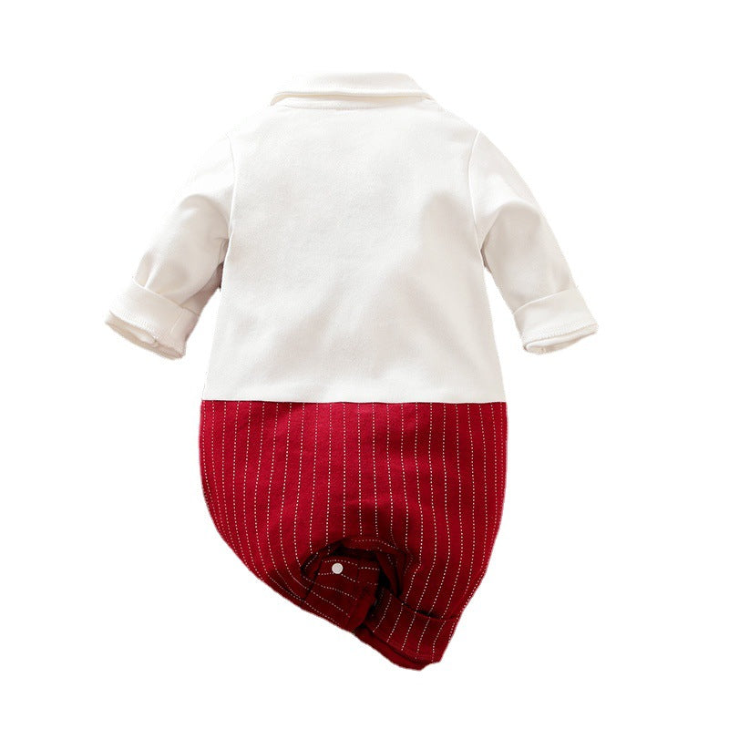 Charming Autumn Arrival Adorable Baby Boy Rompers Welcome the Season in Style