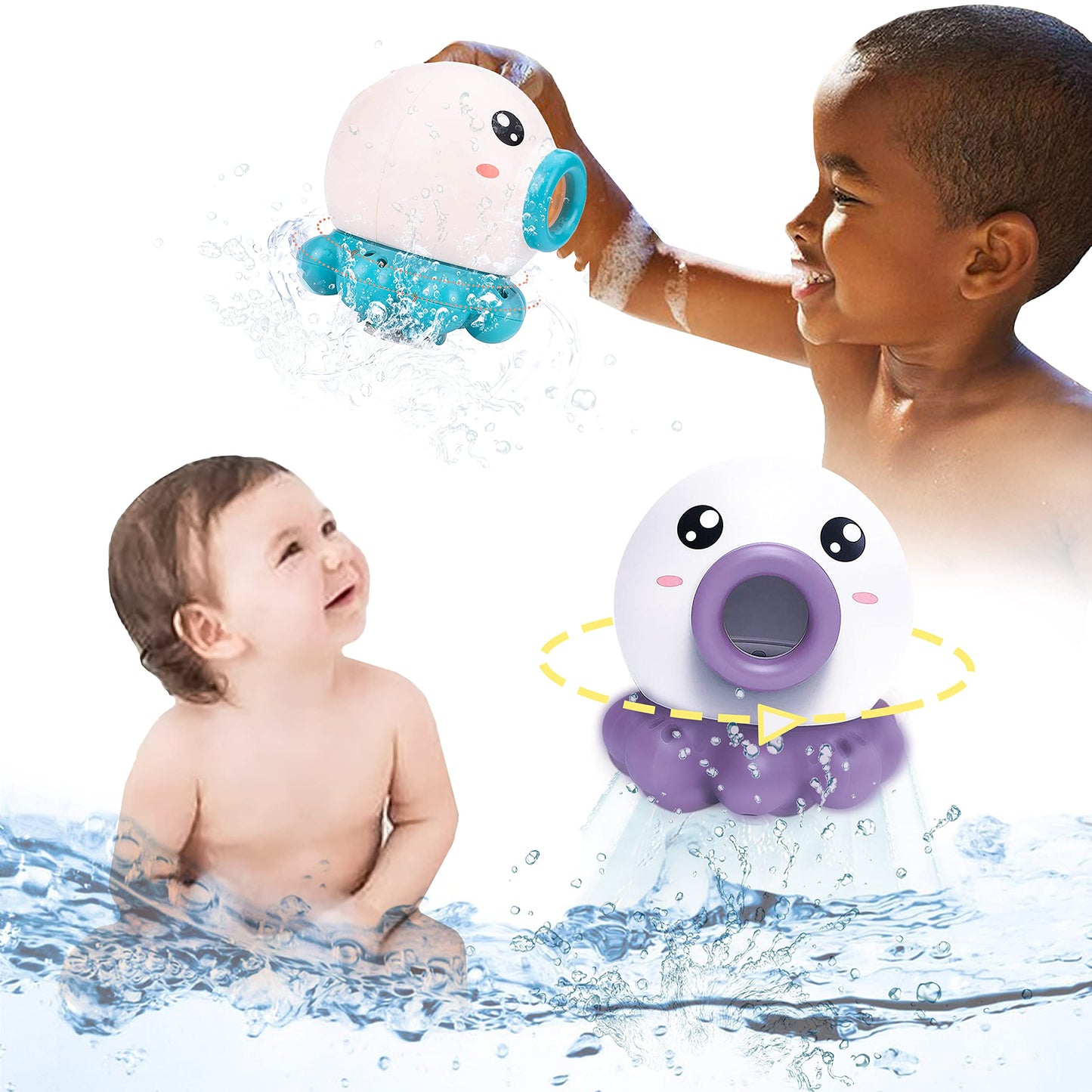 Octopus Fountain Bath Toy Rotating Water Jet for Summer Water Fun Perfect for Kids