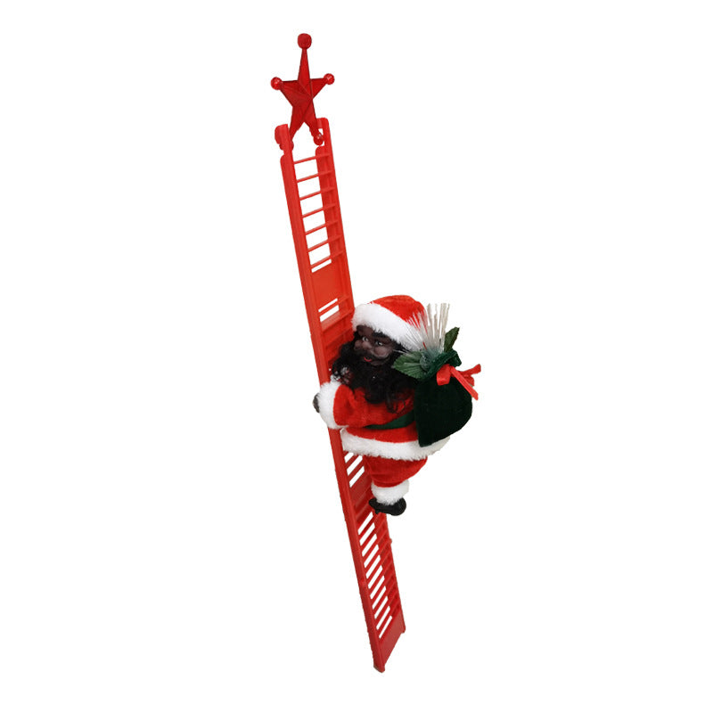 Experience the Magic Electric Santa Claus Climbing Red Ladder Doll Toy A Whimsical Addition to Your Holiday Decor