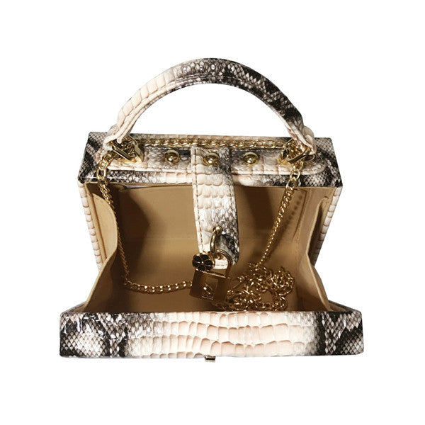 Wild Elegance Python Print Handbag for a Stylish Statement