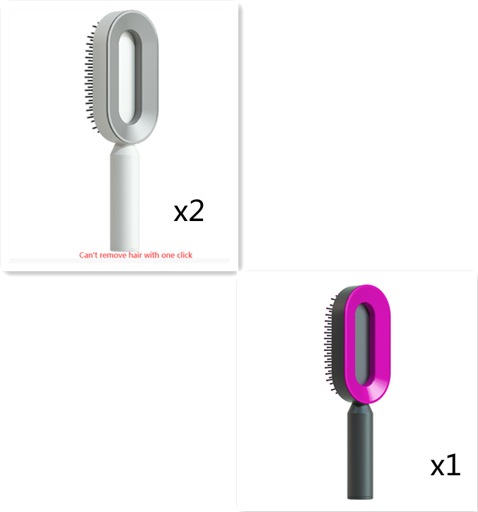 One-key Cleaning Hair Loss Airbag Massage Scalp Comb Anti-Static Hairbrush Self Cleaning Hair Brush For Women