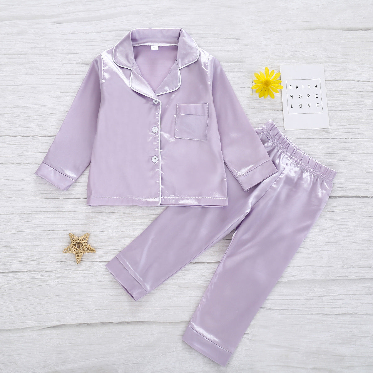 Relaxed Elegance Pure Color Children Bathrobe Casual Fashion Suit for Comfort and Style