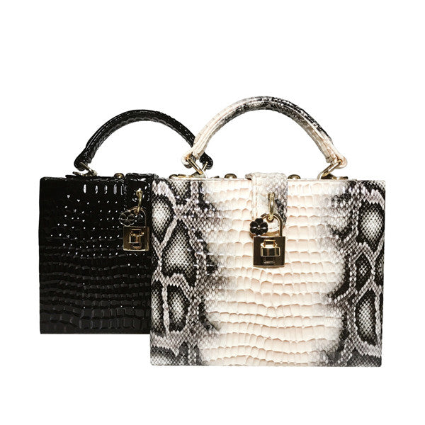 Wild Elegance Python Print Handbag for a Stylish Statement