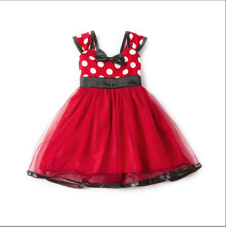 Polka Dot Charm Sleeveless Vest with Bow Princess Dress for Your Little Fashionista